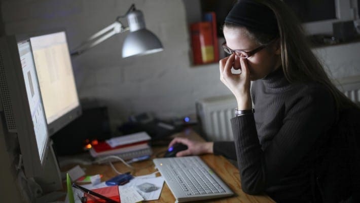 Eye Strain caused from staring at a computer