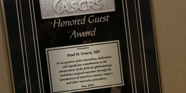 Honored Guest Award – Paul H. Ernest, M.D.