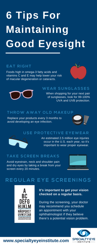 6 Tips for How to Get Better Eyesight Infographic